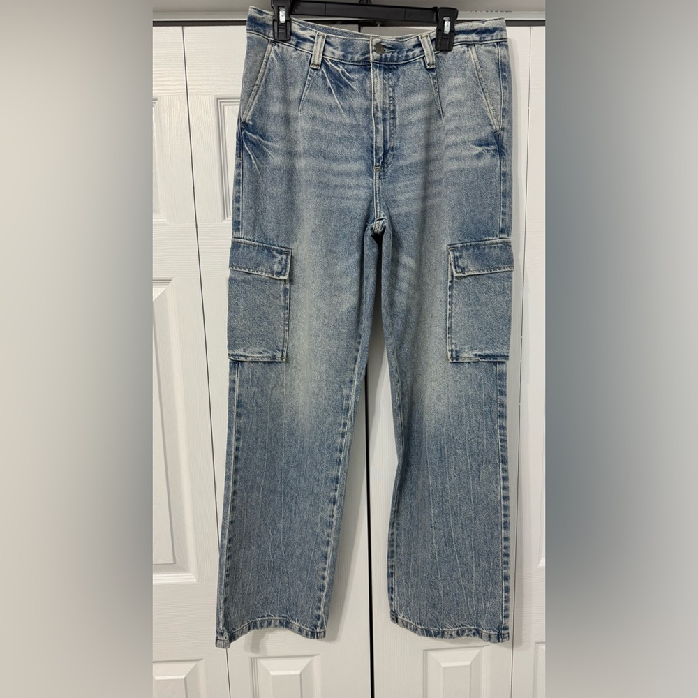 Pistola Women's Relaxed Blue Cargo Jeans